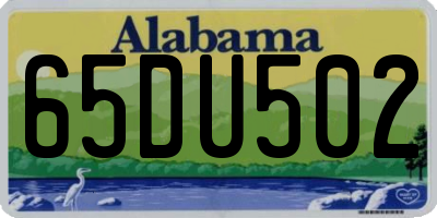 AL license plate 65DU502