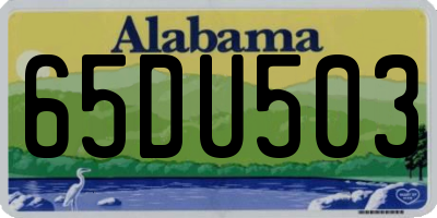 AL license plate 65DU503