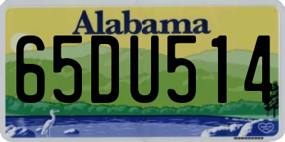 AL license plate 65DU514