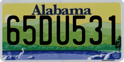 AL license plate 65DU531