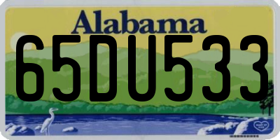 AL license plate 65DU533