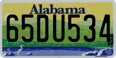 AL license plate 65DU534
