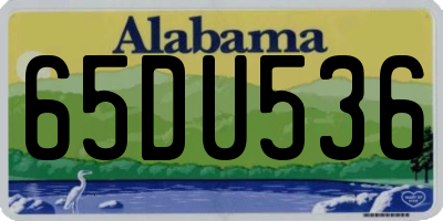 AL license plate 65DU536