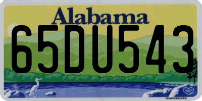 AL license plate 65DU543