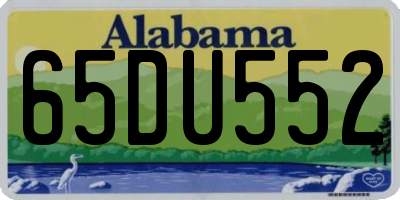 AL license plate 65DU552