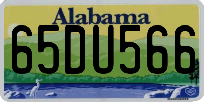 AL license plate 65DU566