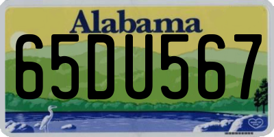 AL license plate 65DU567