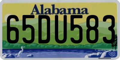 AL license plate 65DU583