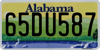 AL license plate 65DU587