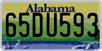 AL license plate 65DU593
