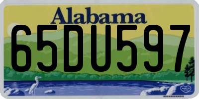 AL license plate 65DU597