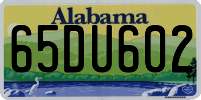 AL license plate 65DU602