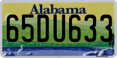 AL license plate 65DU633