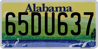 AL license plate 65DU637