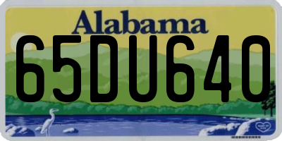 AL license plate 65DU640