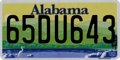 AL license plate 65DU643