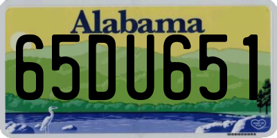 AL license plate 65DU651