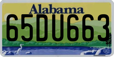 AL license plate 65DU663