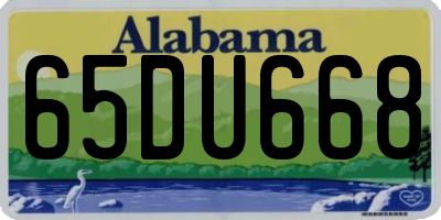 AL license plate 65DU668