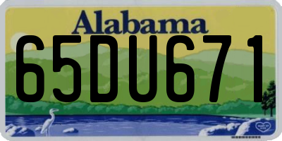 AL license plate 65DU671