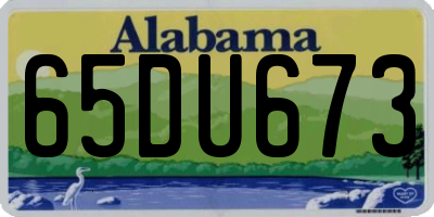 AL license plate 65DU673
