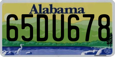 AL license plate 65DU678