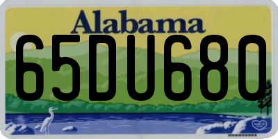 AL license plate 65DU680