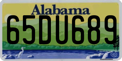 AL license plate 65DU689