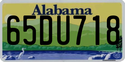 AL license plate 65DU718