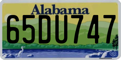 AL license plate 65DU747