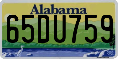 AL license plate 65DU759