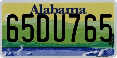 AL license plate 65DU765