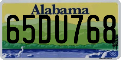 AL license plate 65DU768