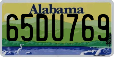 AL license plate 65DU769