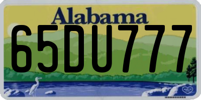 AL license plate 65DU777