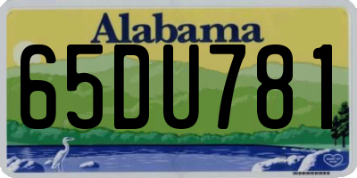 AL license plate 65DU781