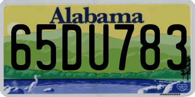 AL license plate 65DU783