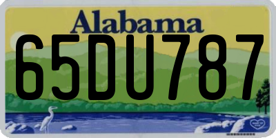 AL license plate 65DU787