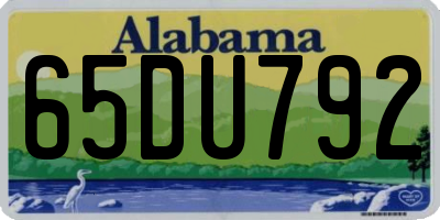 AL license plate 65DU792