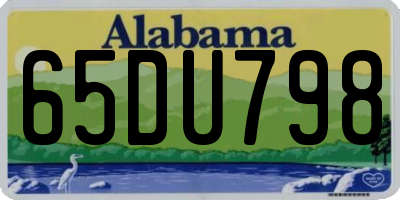 AL license plate 65DU798