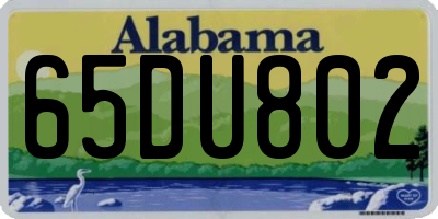 AL license plate 65DU802