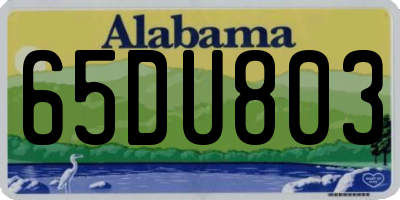 AL license plate 65DU803