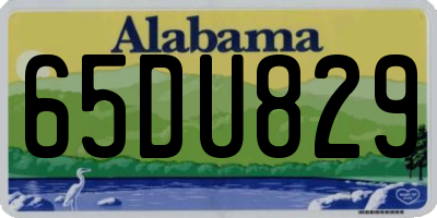 AL license plate 65DU829