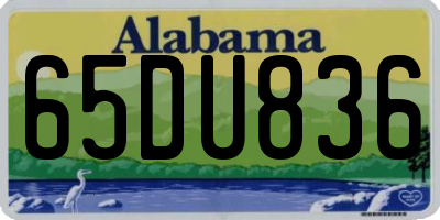 AL license plate 65DU836