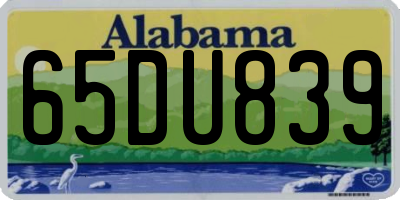 AL license plate 65DU839