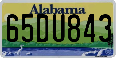 AL license plate 65DU843