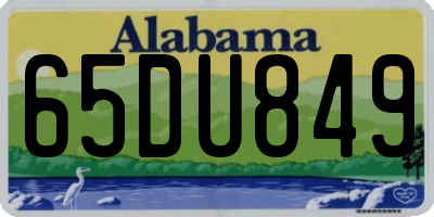 AL license plate 65DU849