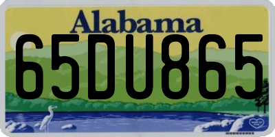 AL license plate 65DU865