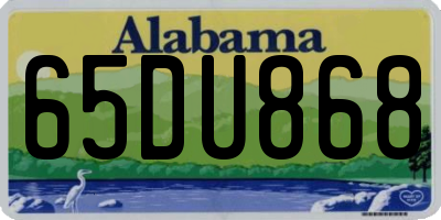AL license plate 65DU868