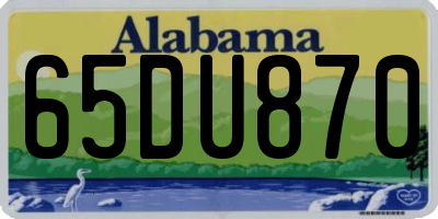 AL license plate 65DU870